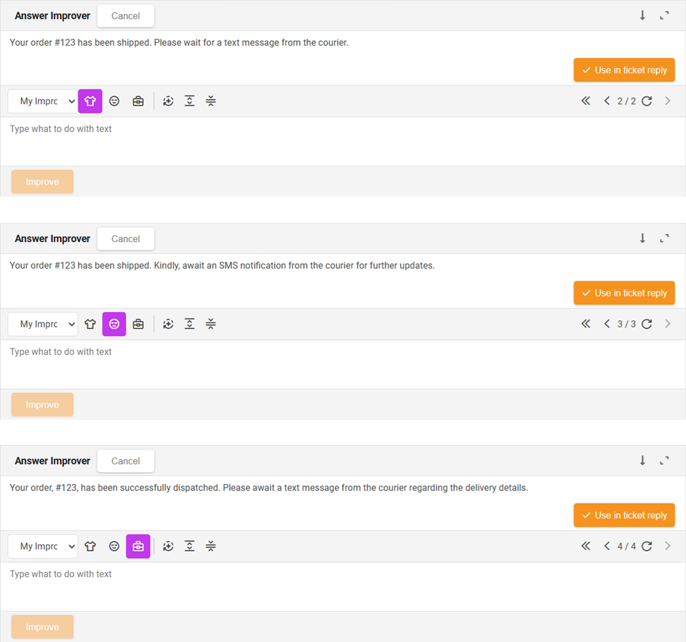 Načini izboljšanih odgovorov