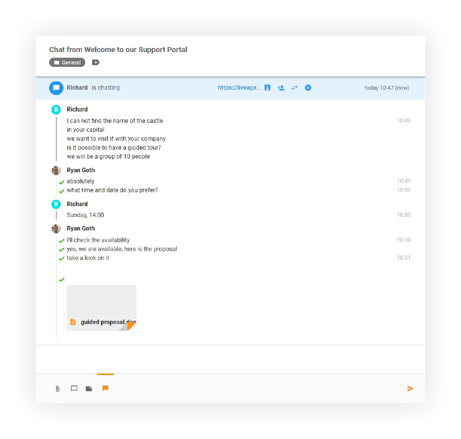 Priloge v živem klepetu