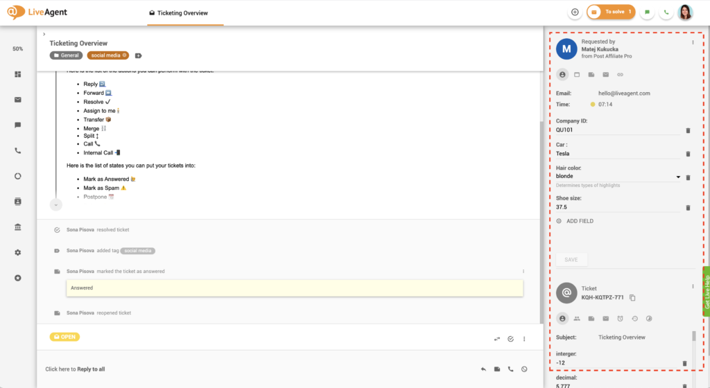 Primer CRM v LiveAgent