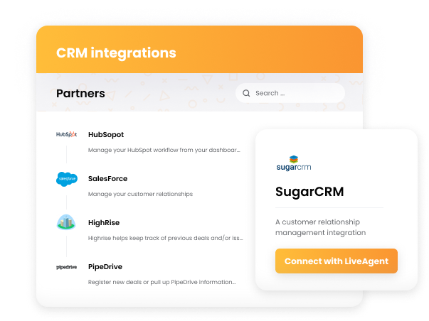 Integracije LiveAgent CRM
