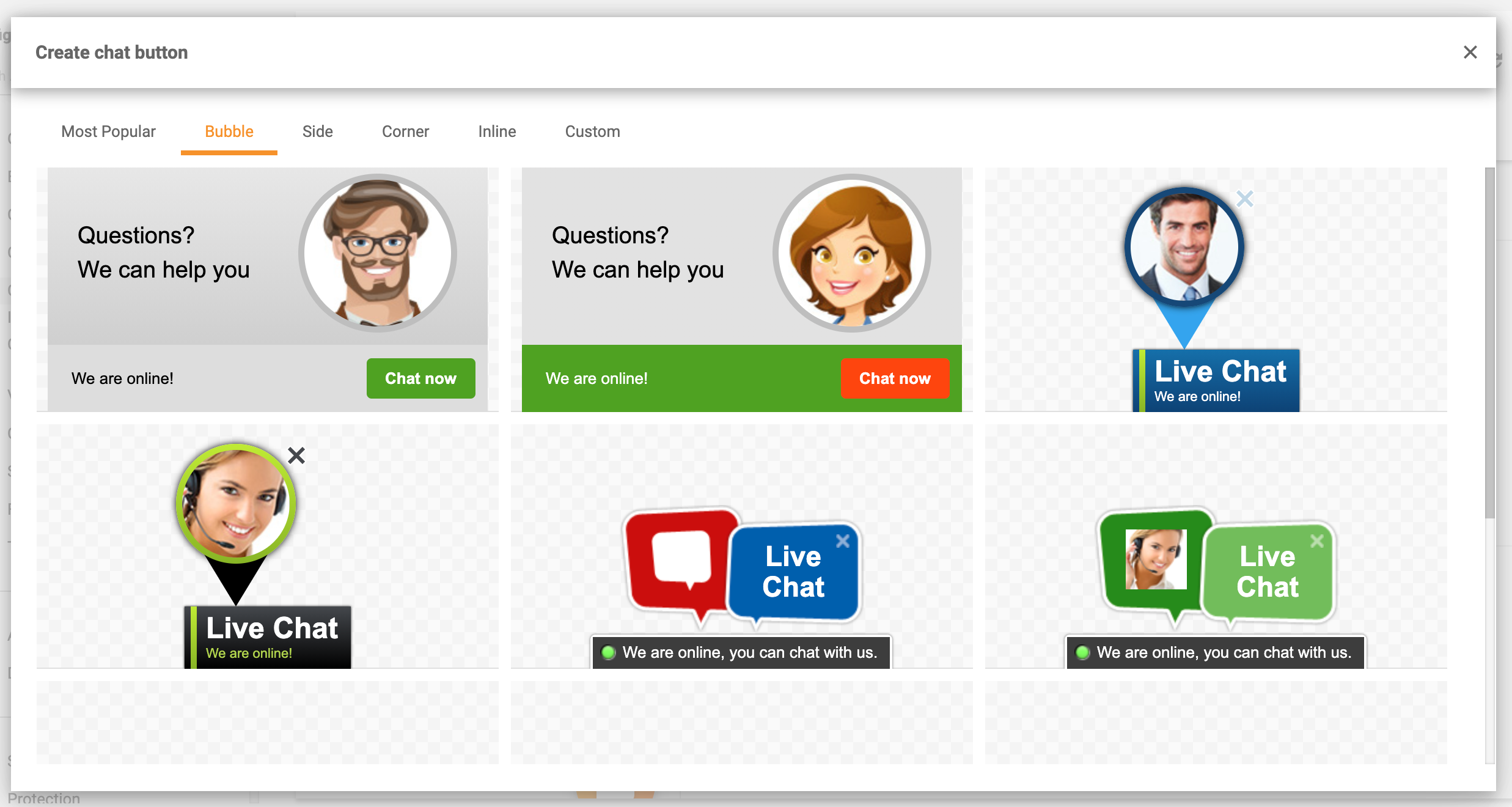 Mehurčasti gumbi za klepet