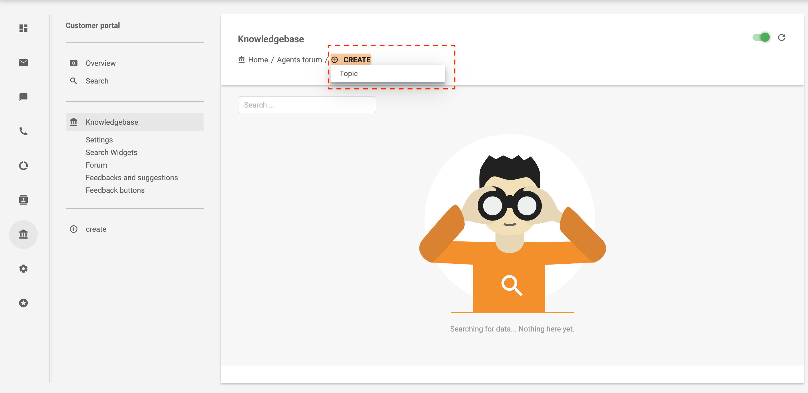 Ustvari temo v forumu agentov - LiveAgent