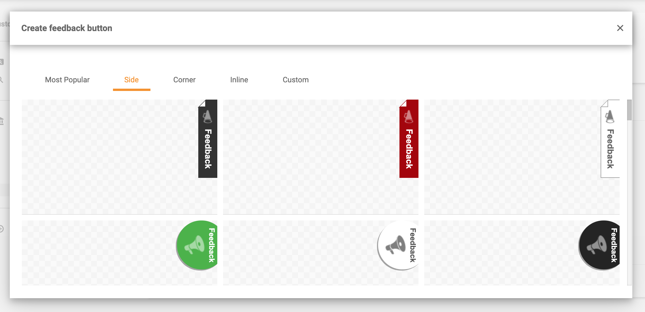 Gumbi za povratne informacije na strani