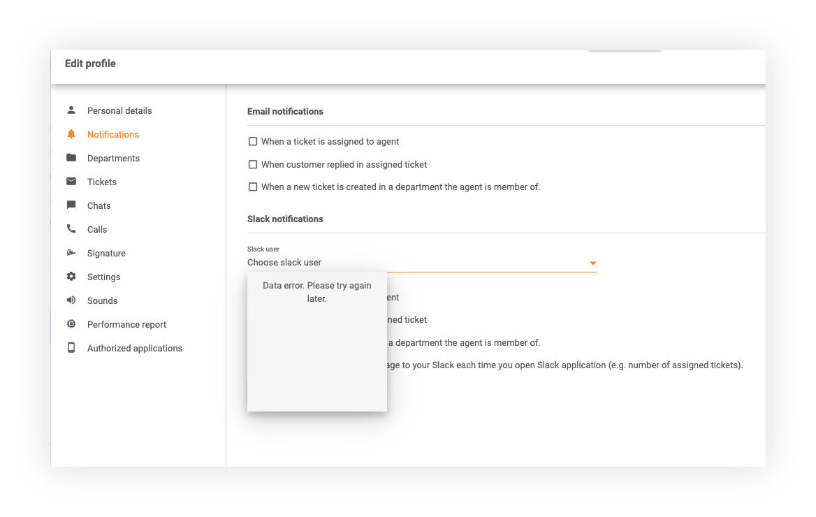 Obvestila Slack v LiveAgent