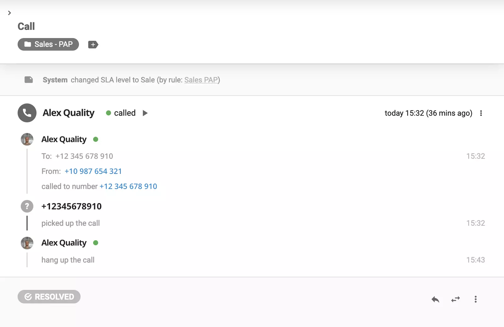 Zapisi podrobnosti klicev v LiveAgent