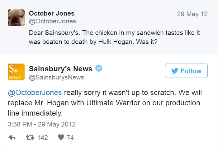 Podpora strankam Sainsbury's na Twitterju