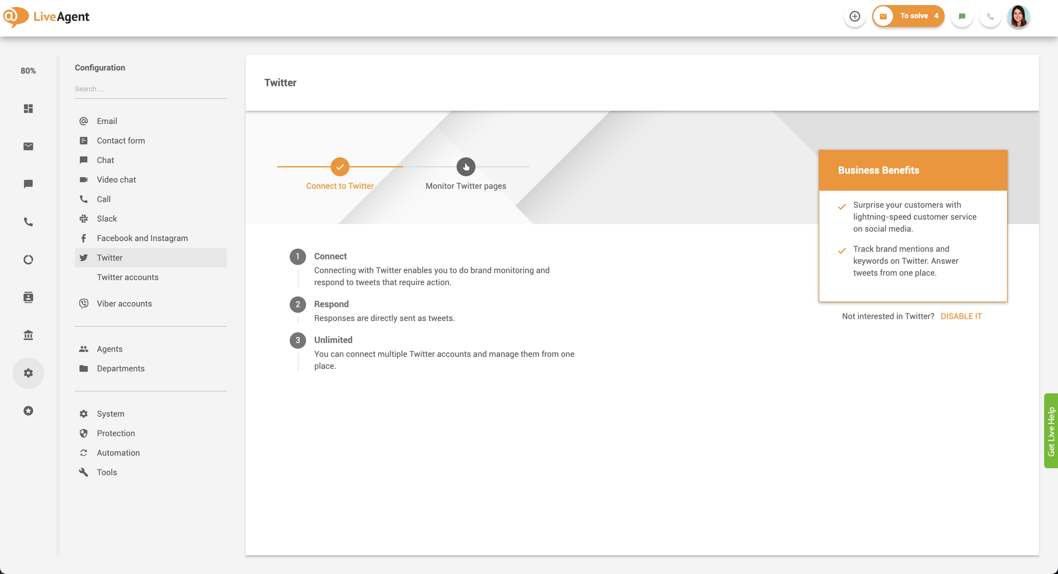 Povežite Twitter z univerzalno nabiralnik