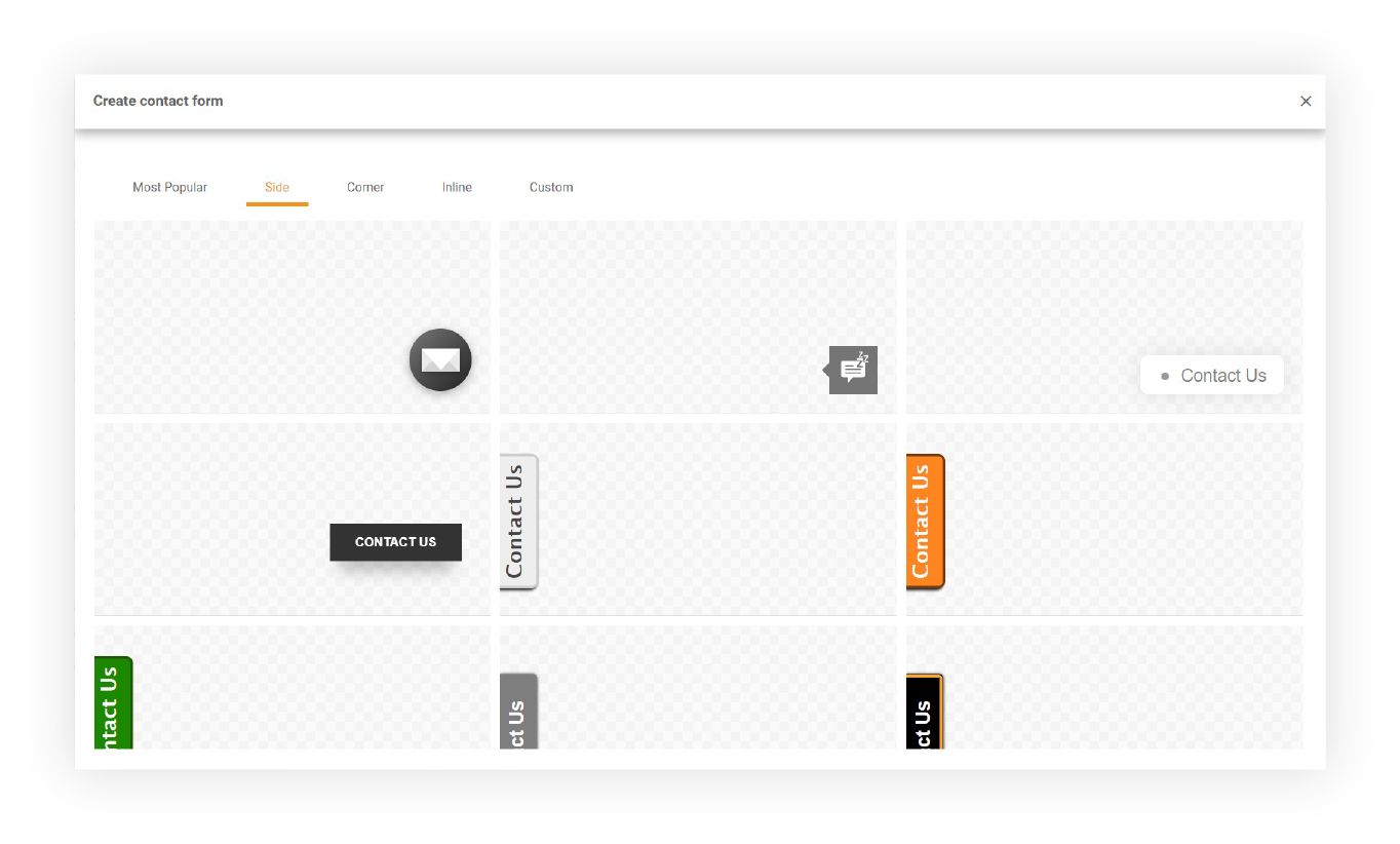 Galerija kontaktnih obrazcev