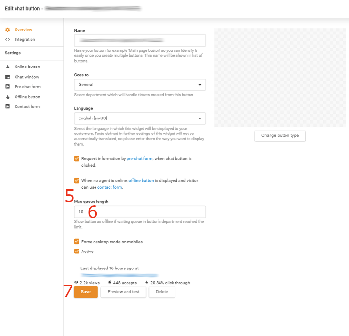 Spreminjanje največje dolžine čakalne vrste na 10 v LiveAgentu