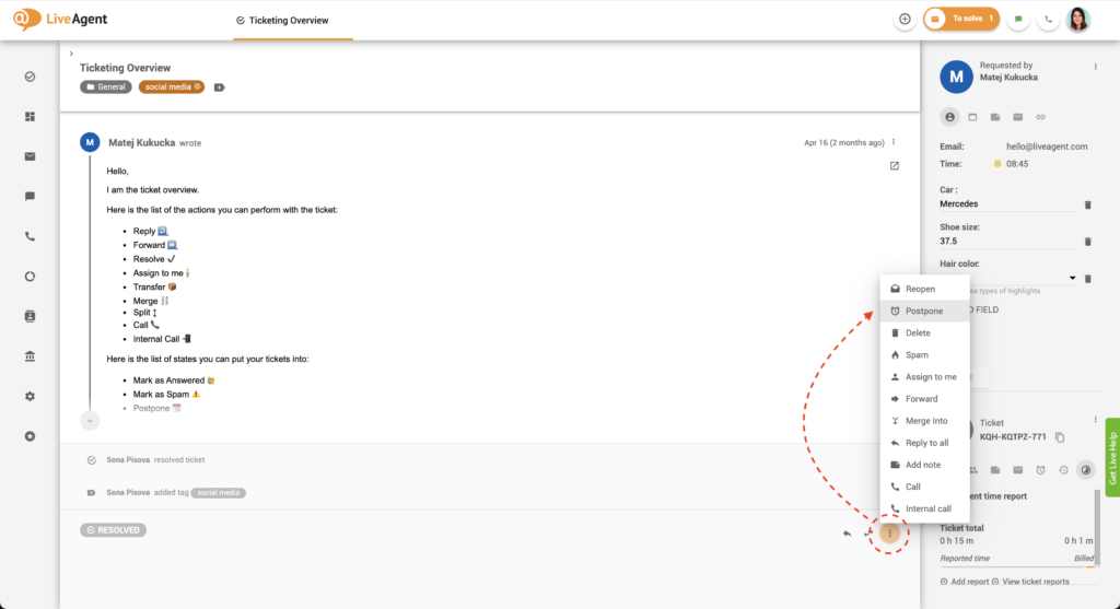 Odložitev vstopnice