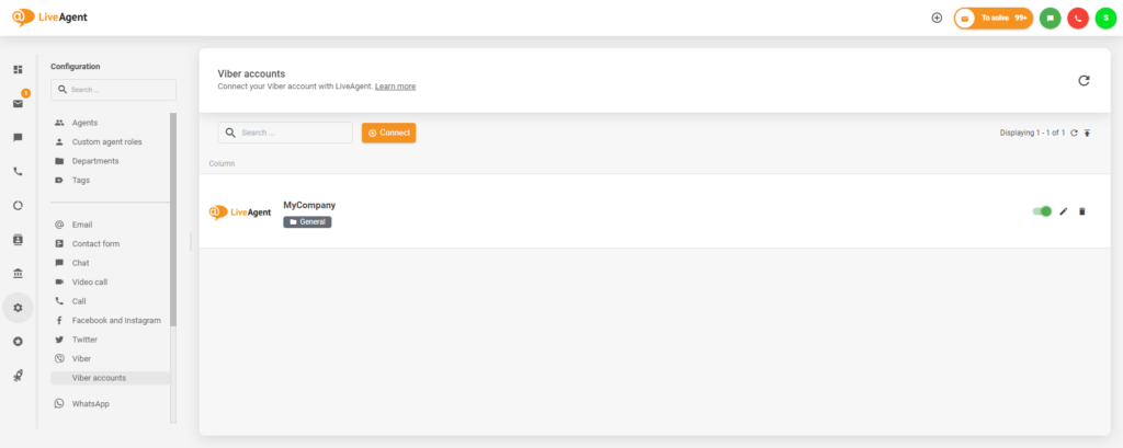 Uspešna integracija med Viberjem in LiveAgent