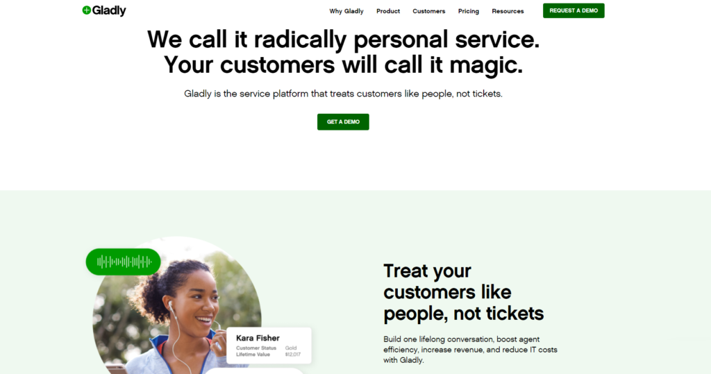 Domača stran Gladly