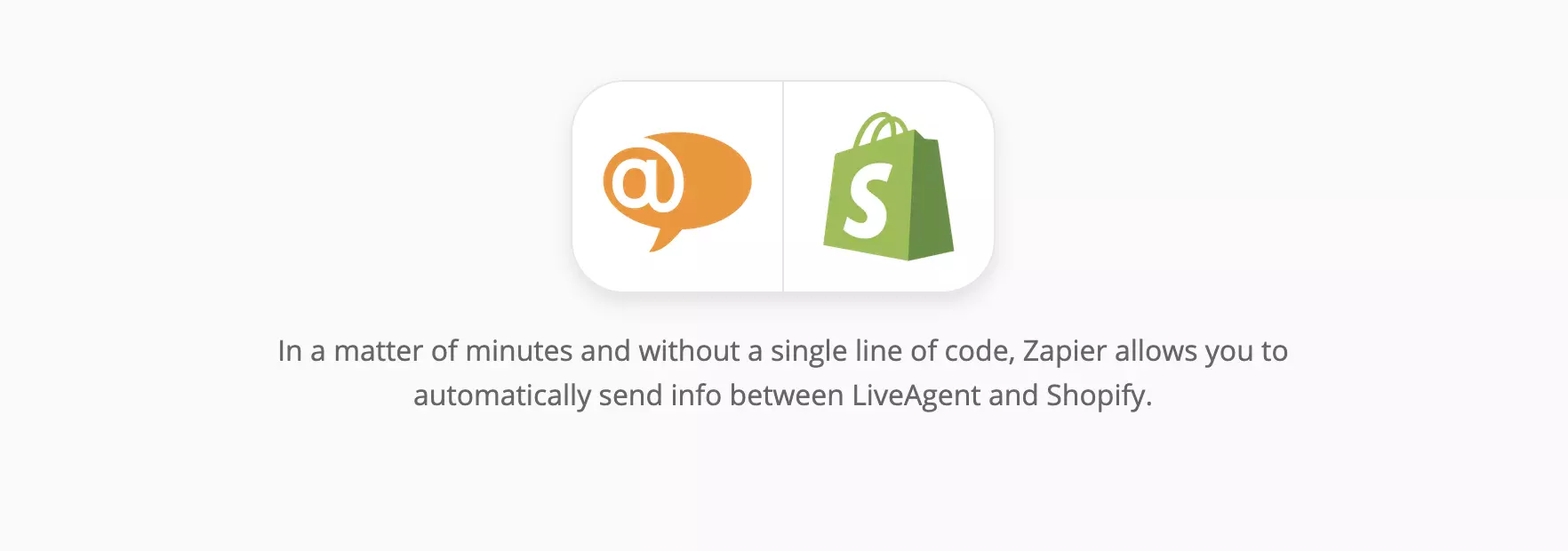 Stran integracije LiveAgent in Shopifyja na Zapier
