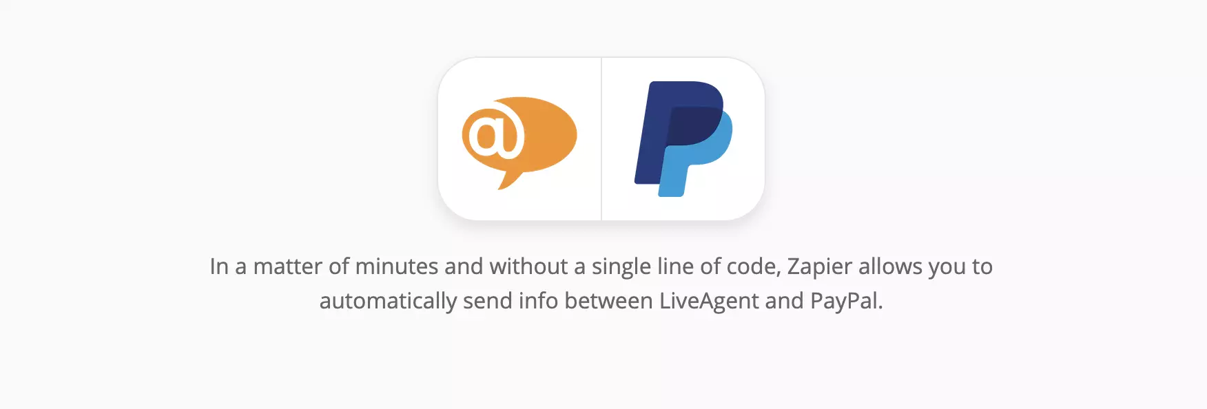 LiveAgent in PayPal integracijska stran na Zapier