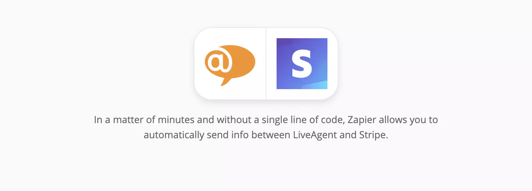 Stran integracije LiveAgent in Stripe na Zapier