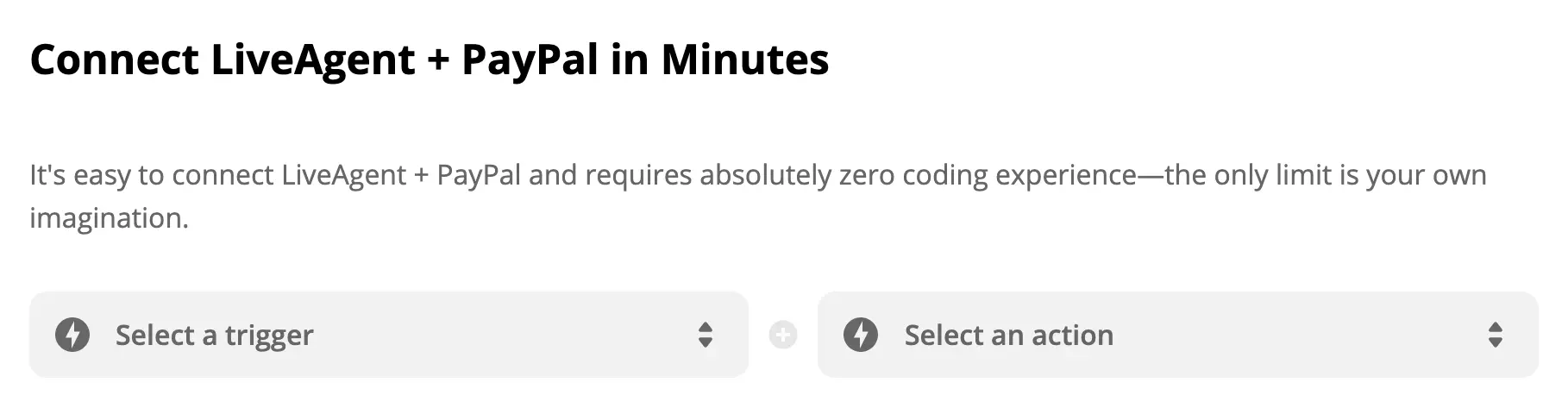 PayPal sprožilec in izbira dejanja LiveAgent