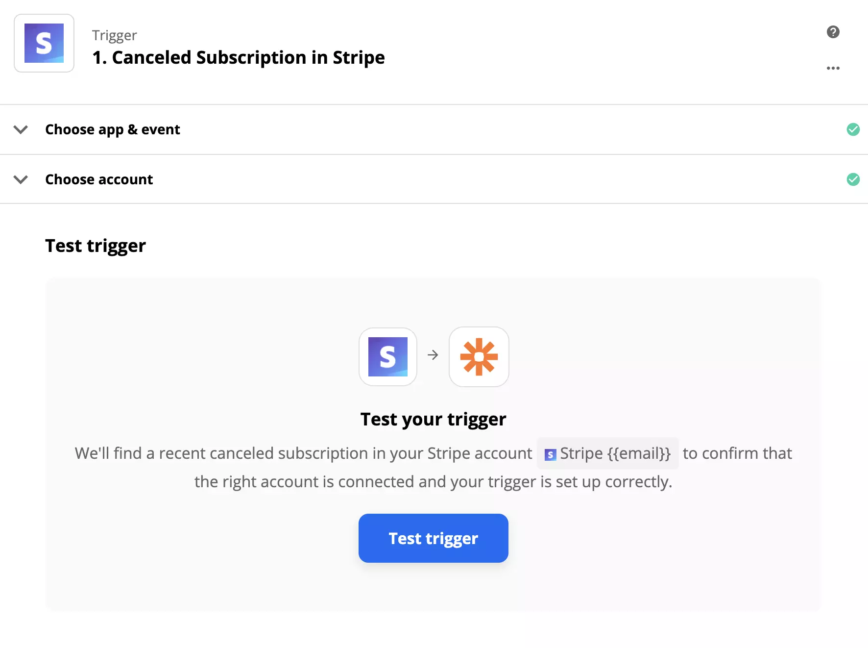 Test sprožilca Stripe na Zapier