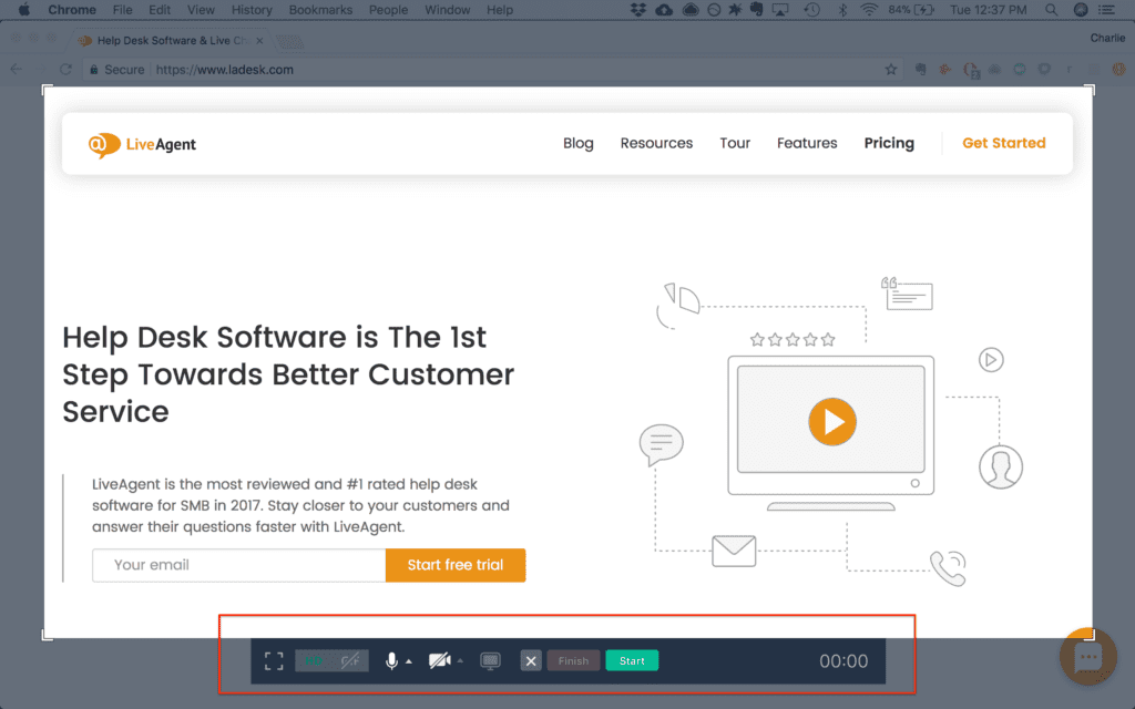 CloudApp funkcija snemanja zaslona