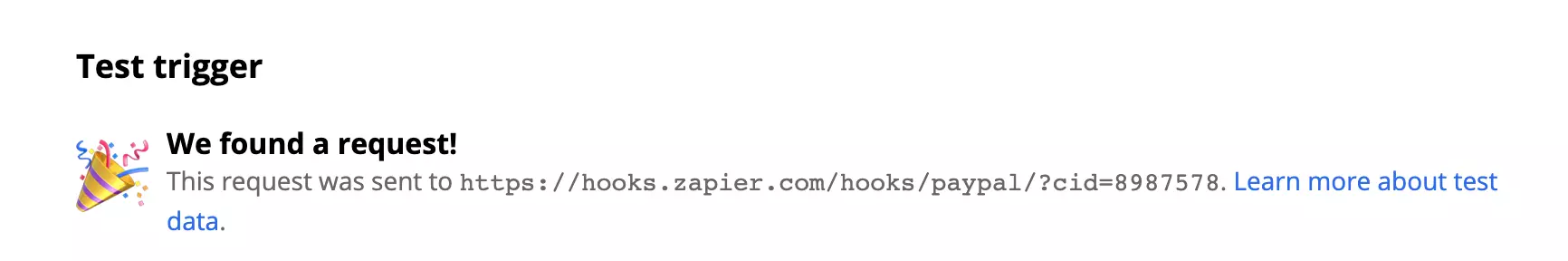 Uspešen test PayPal sprožilca Uspešna prodaja