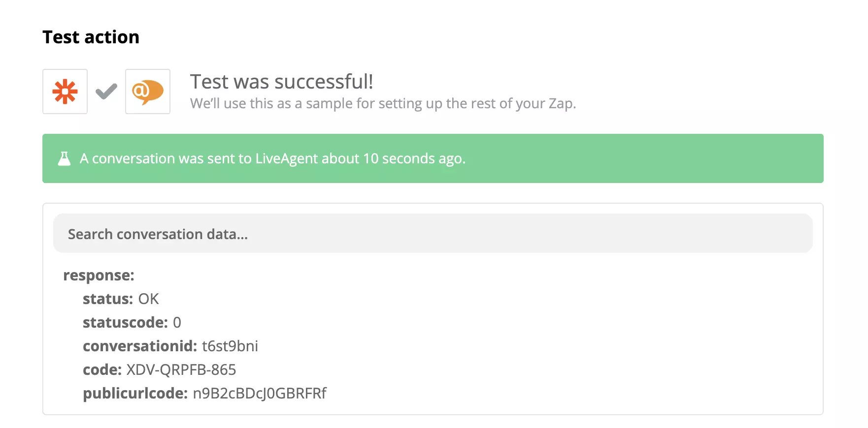Uspešen test integracije Stripe in LiveAgent