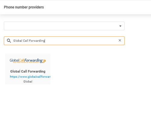 Ponudnik Global Call Forwarding