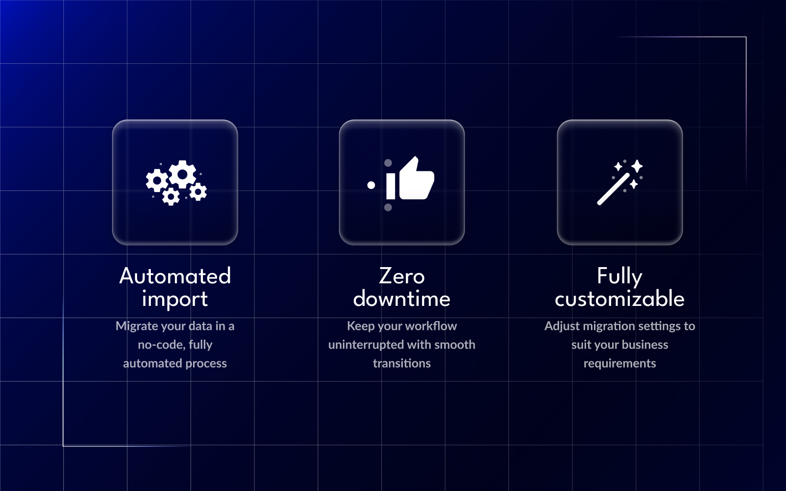 Ključne lastnosti Help Desk Migration