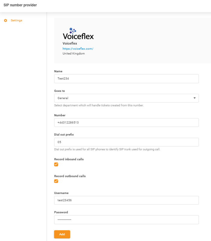 Vnos poverilnic Voiceflex
