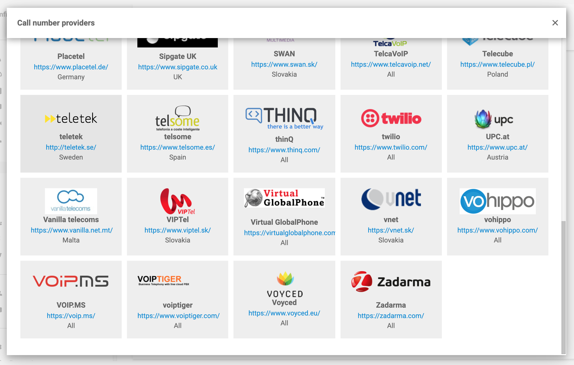 Voyced VoIP ponudnik LiveAgent