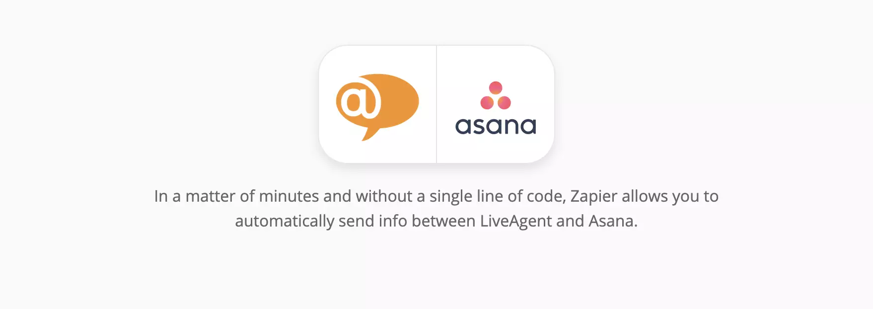 Stran integracije LiveAgent in Asana na Zapier