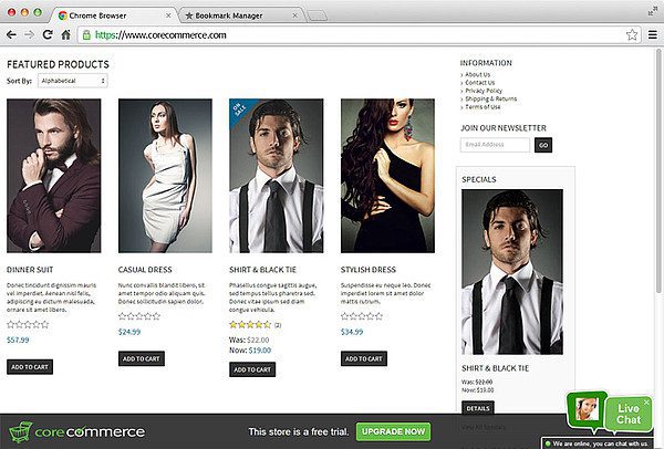 CoreCommerce LiveAgent live chat integracija