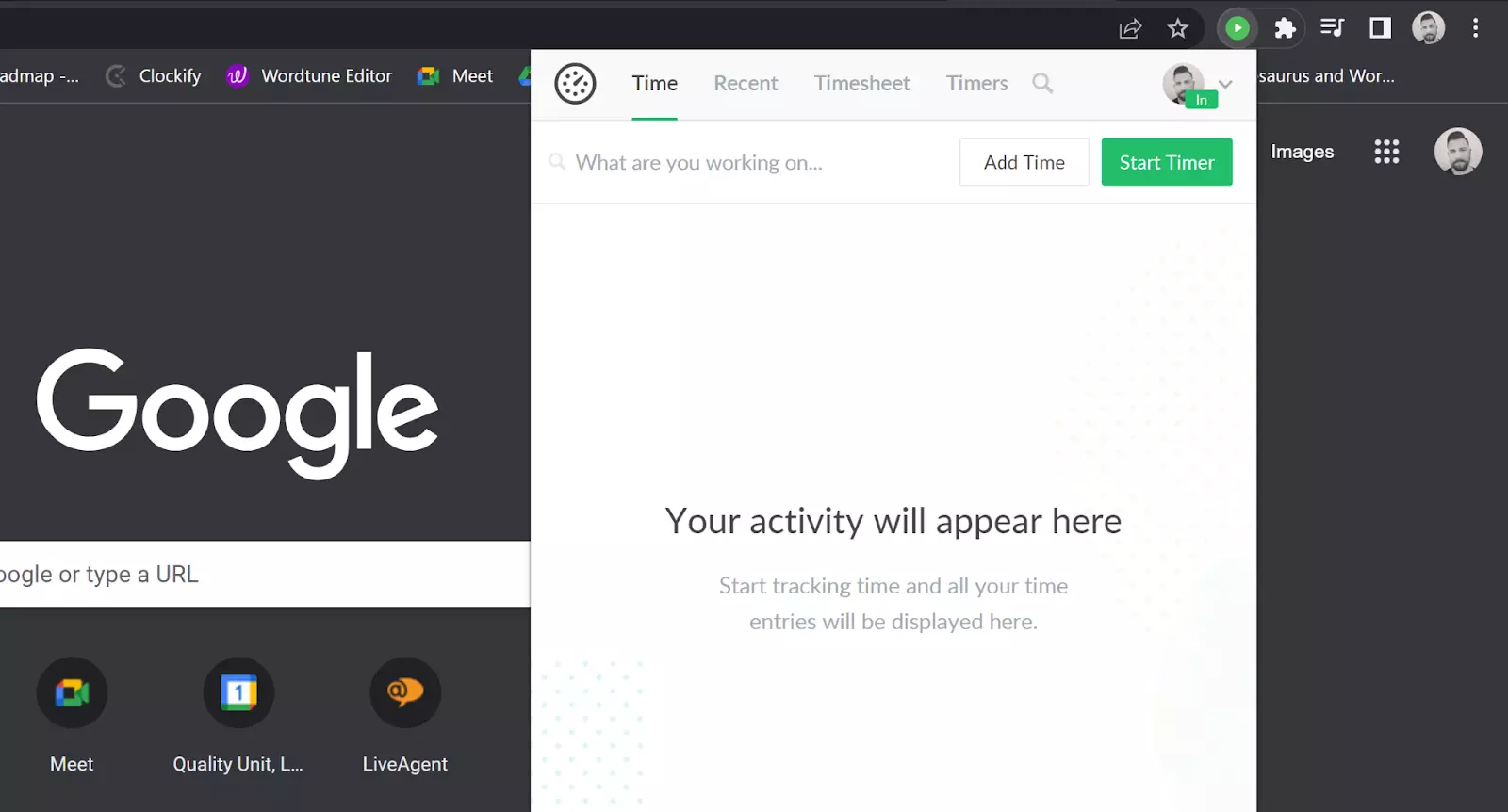 Razširitev za sledenje času Everhour