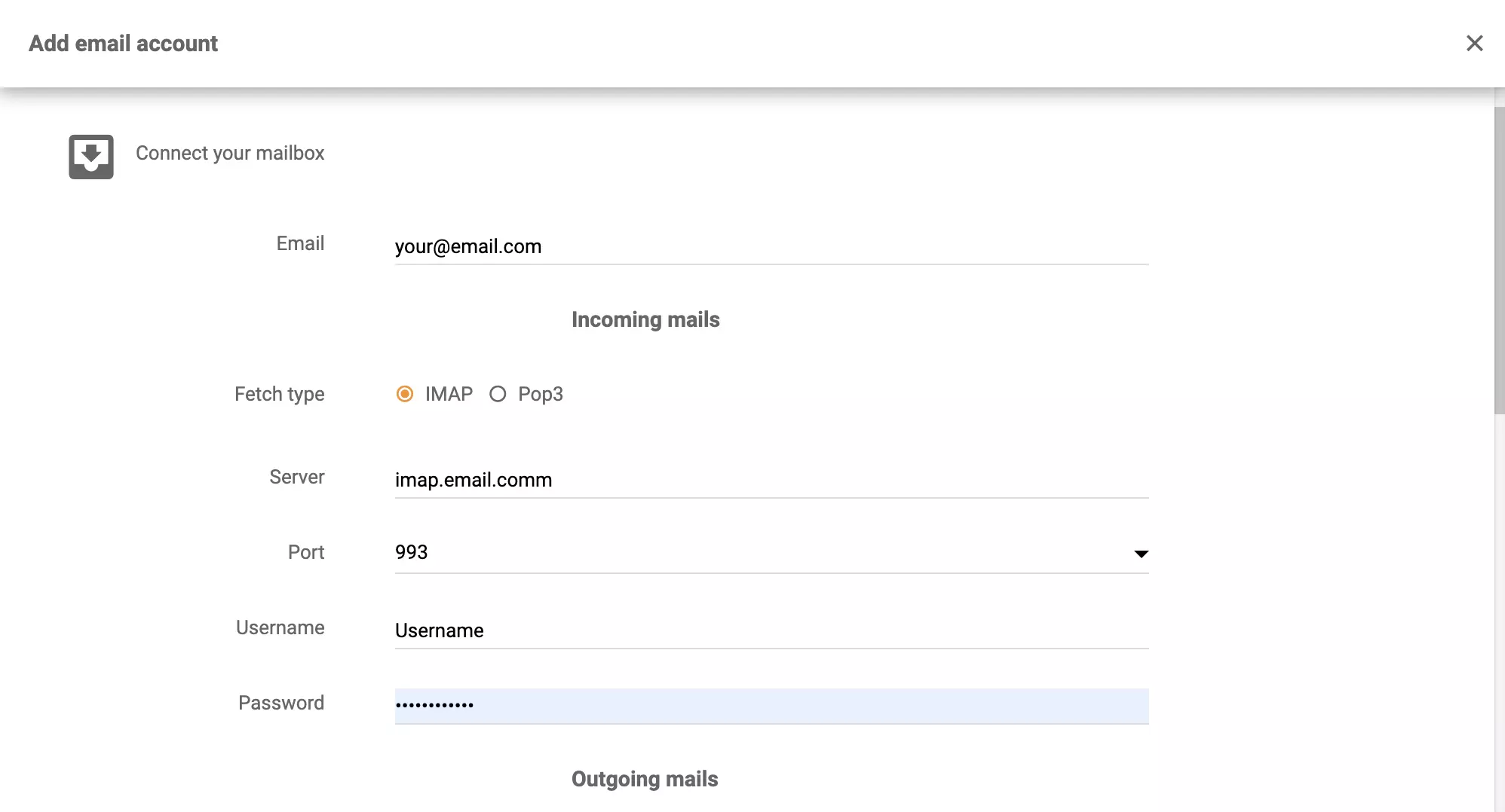 Konfiguracija integracije hMailServer v LiveAgent