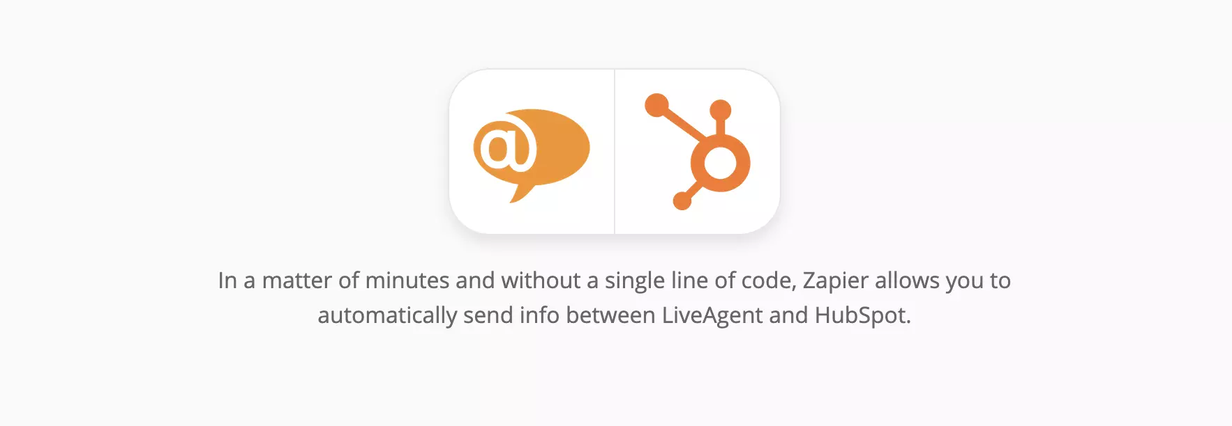 Stran integracije HubSpot in LiveAgent na Zapierju