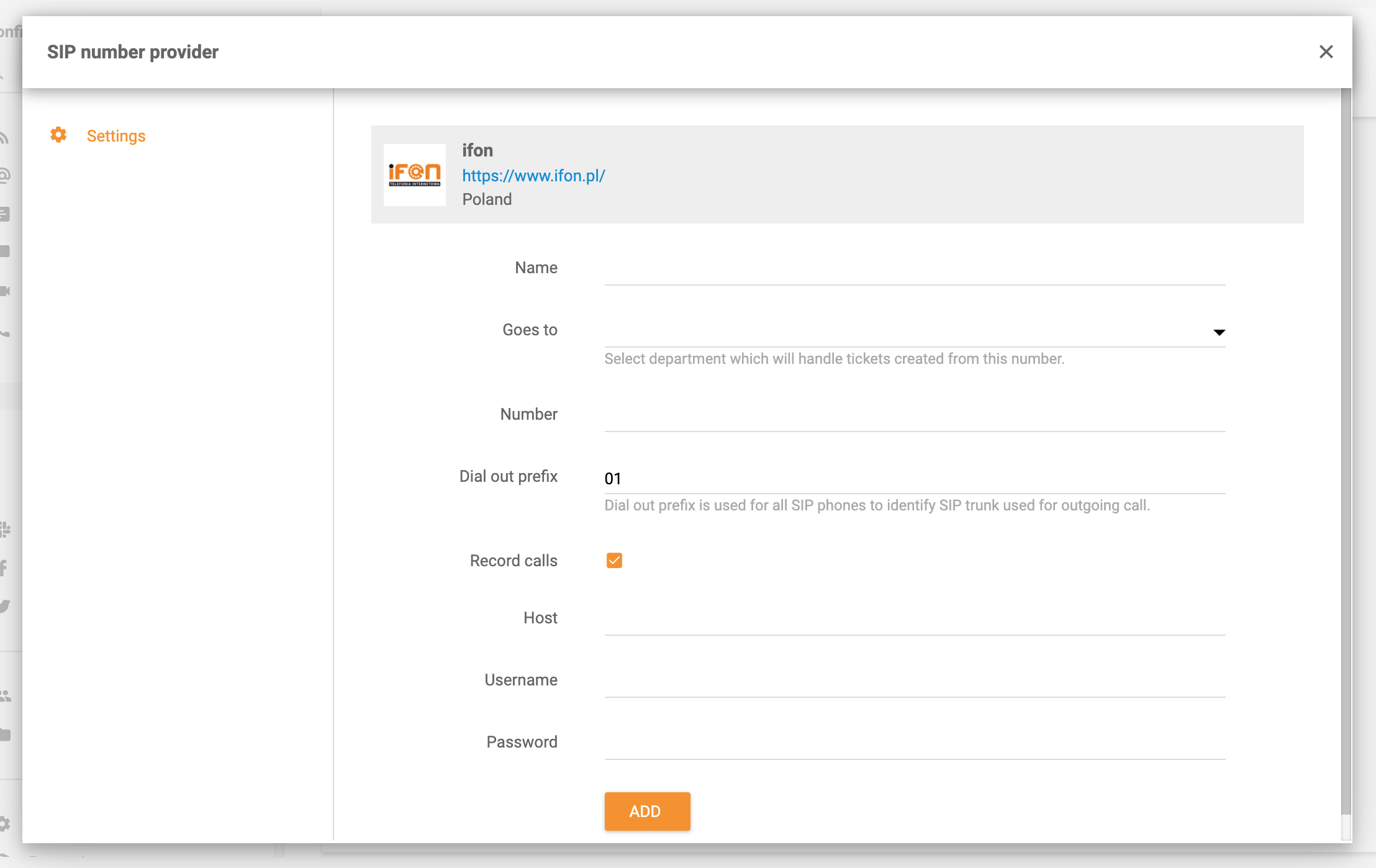 iFON integracija v LiveAgentu