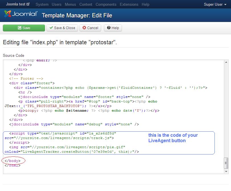 Urejevalnik predlog Joomla
