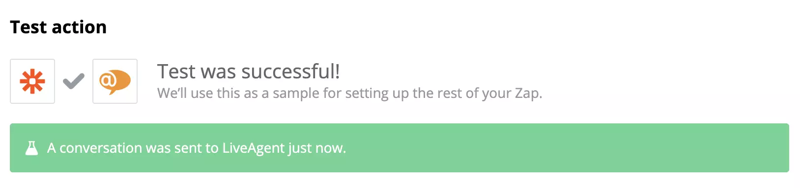Uspešen test integracije LiveAgent in Asane