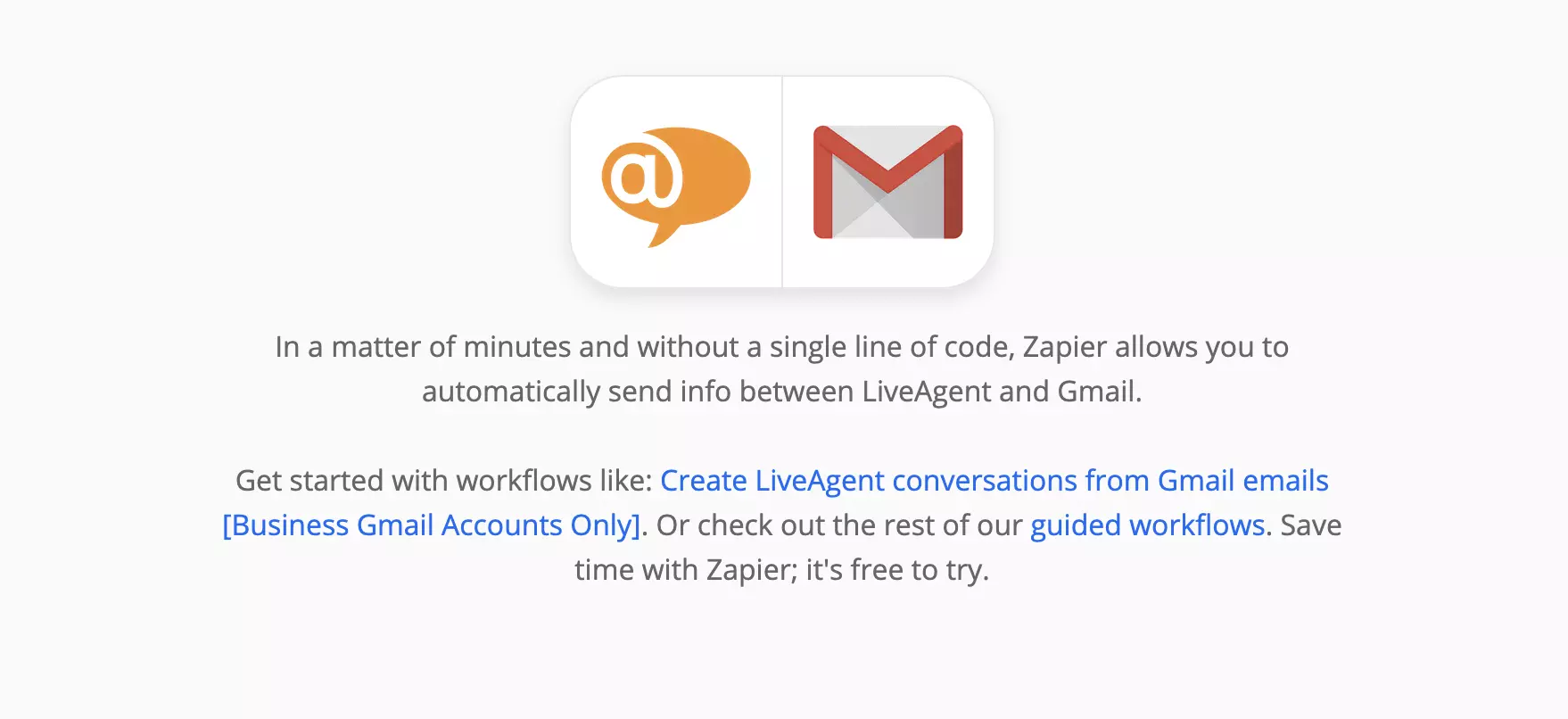 Integracija LiveAgent in Gmail na Zapier
