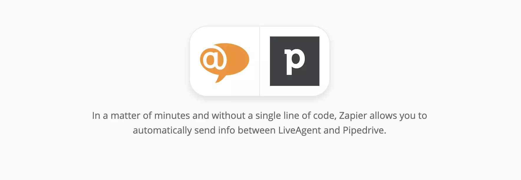 Stran integracije LiveAgent in PipeDrive na Zapier