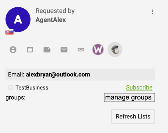 Integracijski vtičnik Mailchimp je aktiven in funkcionalen v sistemu zahtevkov LiveAgent
