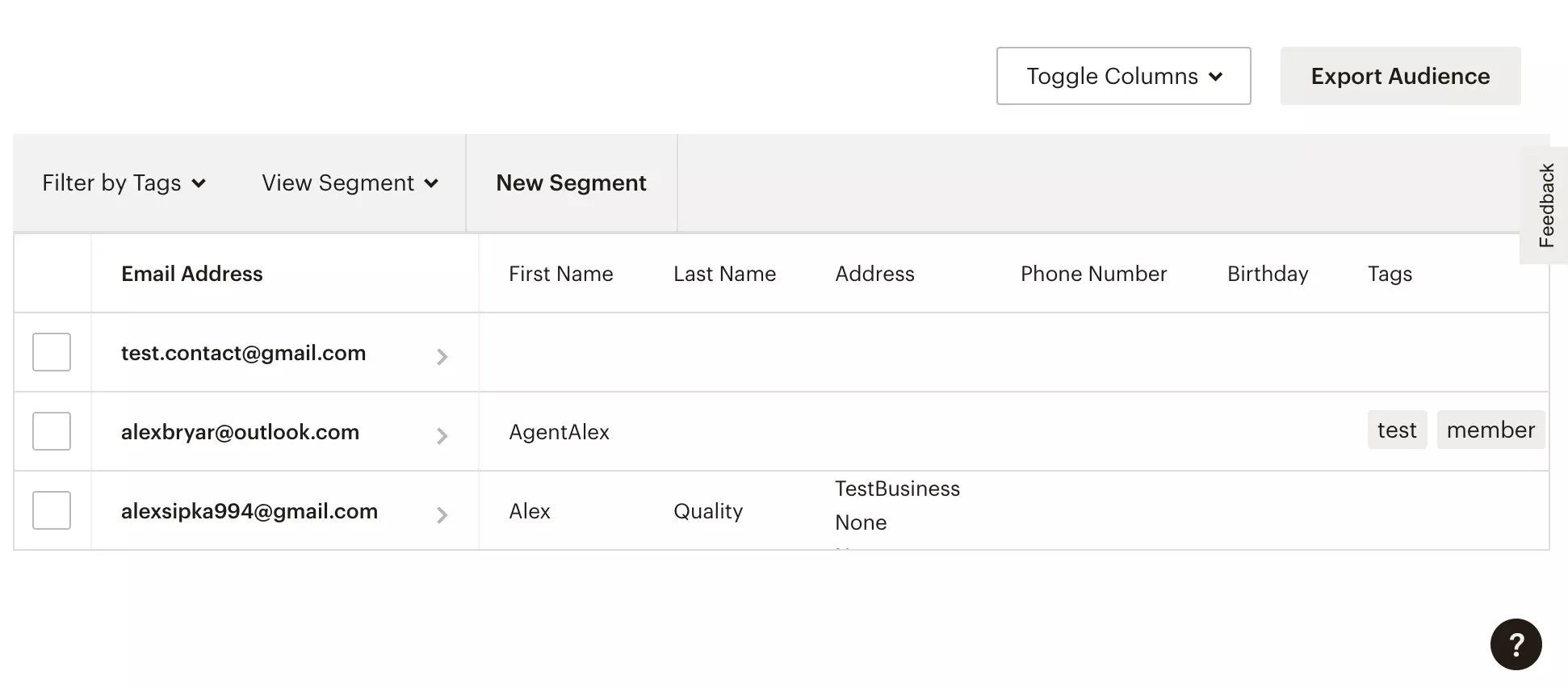 Nov naročnik je bil dodan v Mailchimp po uspešni integraciji