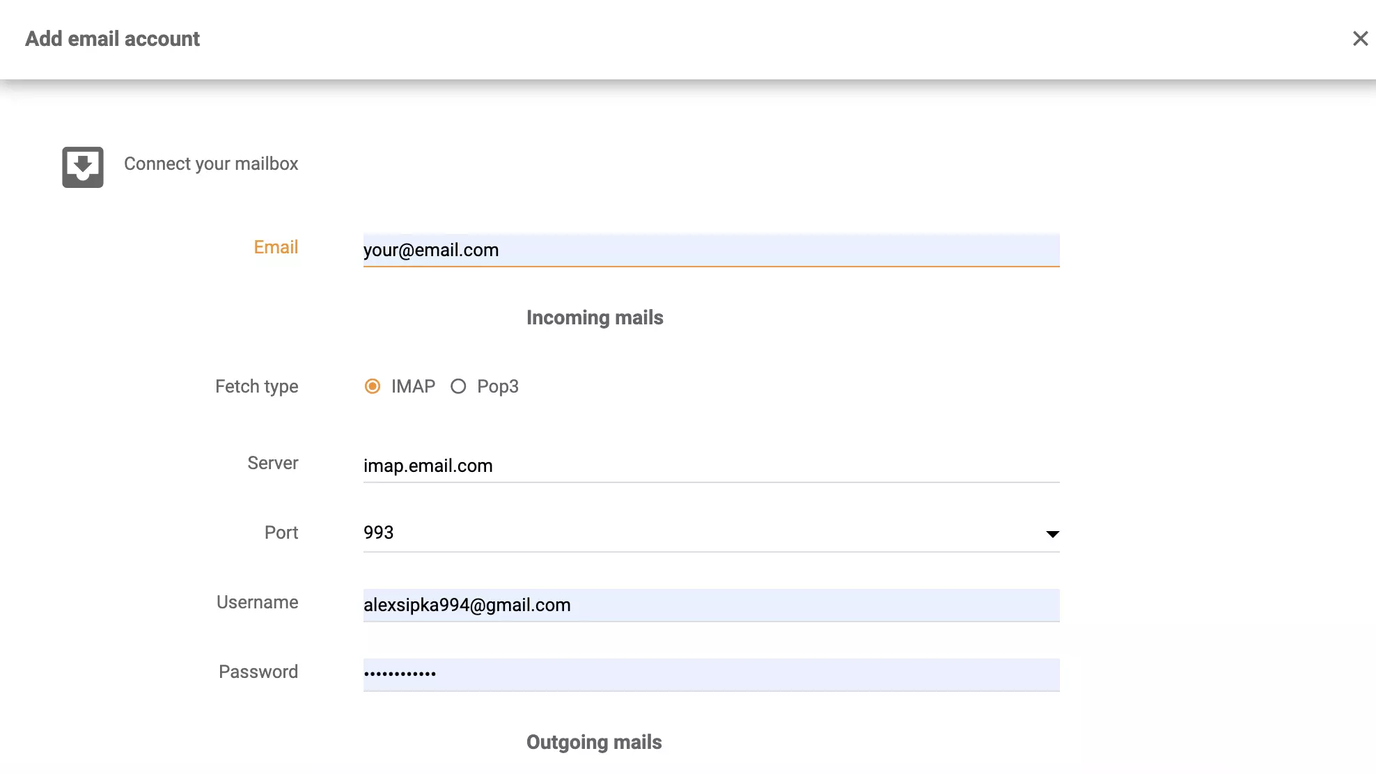 Nastavitev IMAP/POP3 Microsoft Server Exchange v LiveAgent