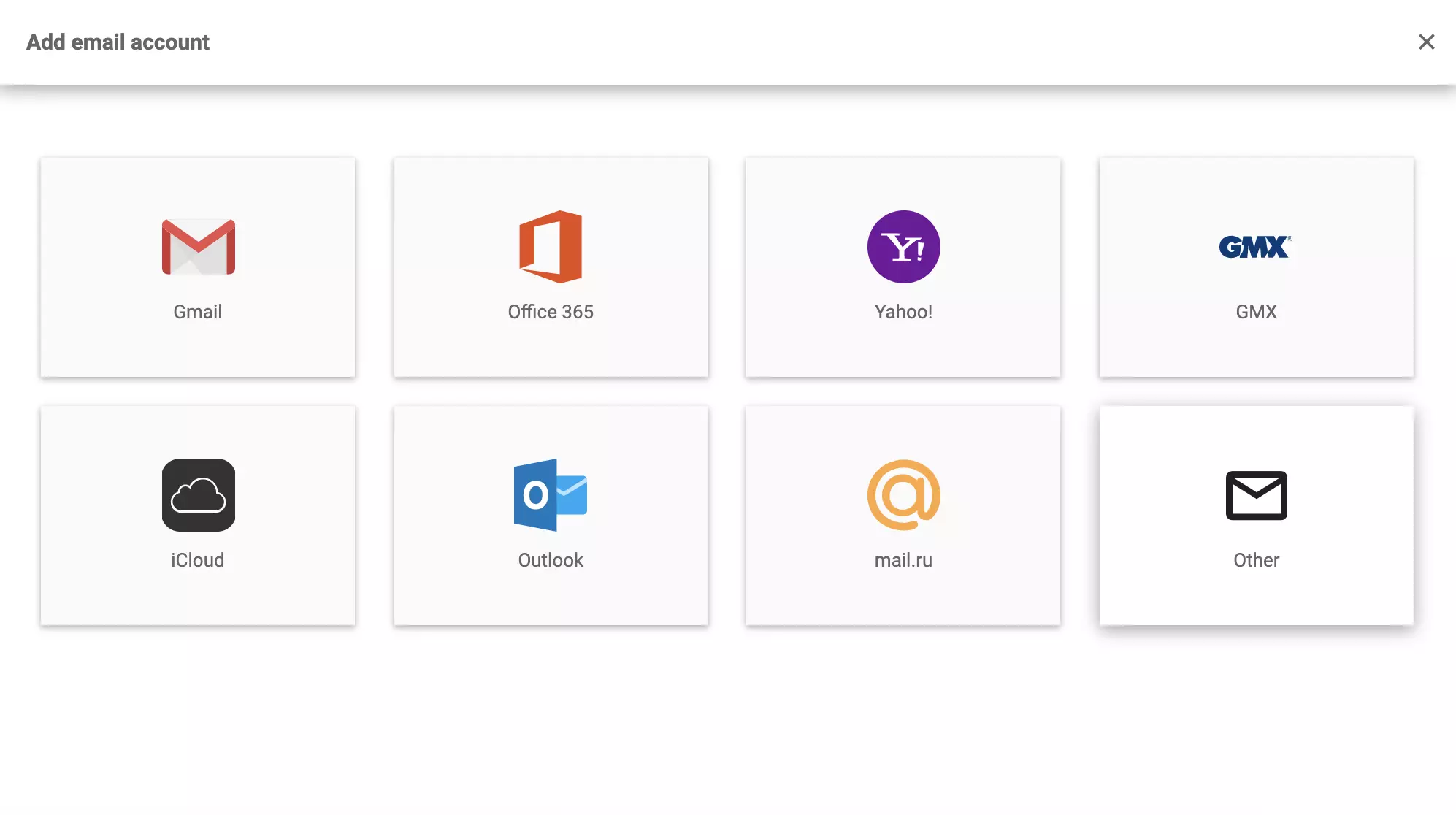 Možnosti konfiguracije e-poštnega računa LiveAgent