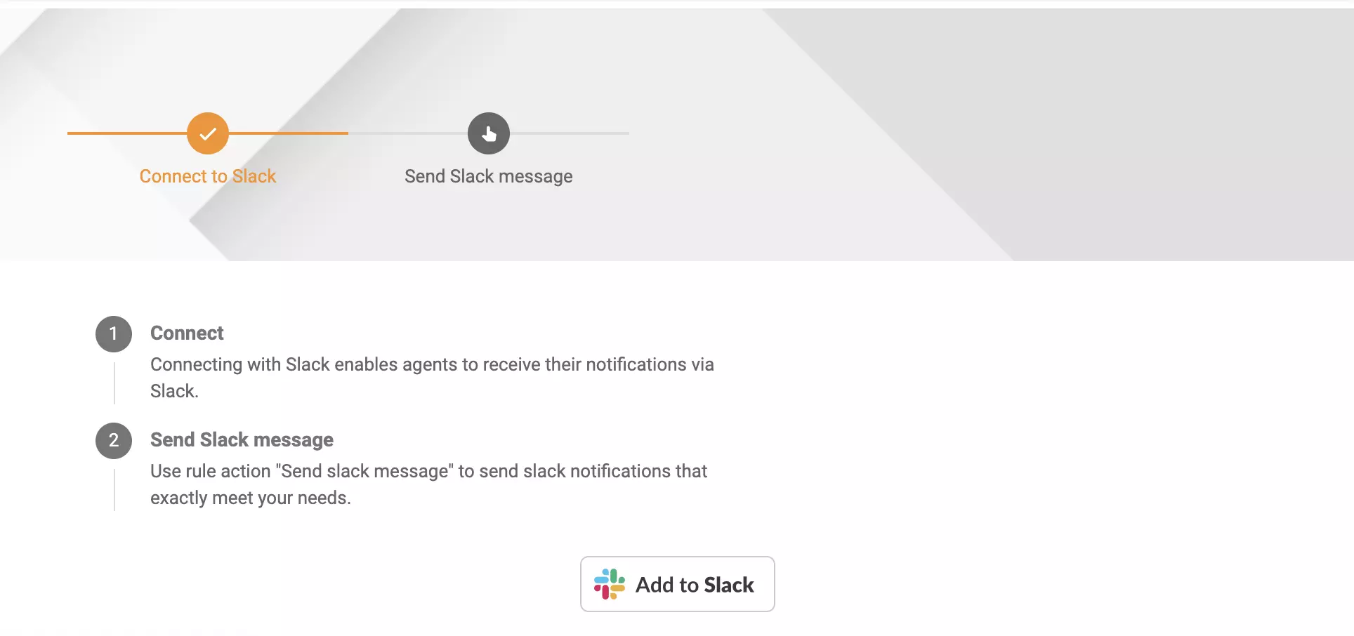 Kanal Slack v razdelku konfiguracije LiveAgent