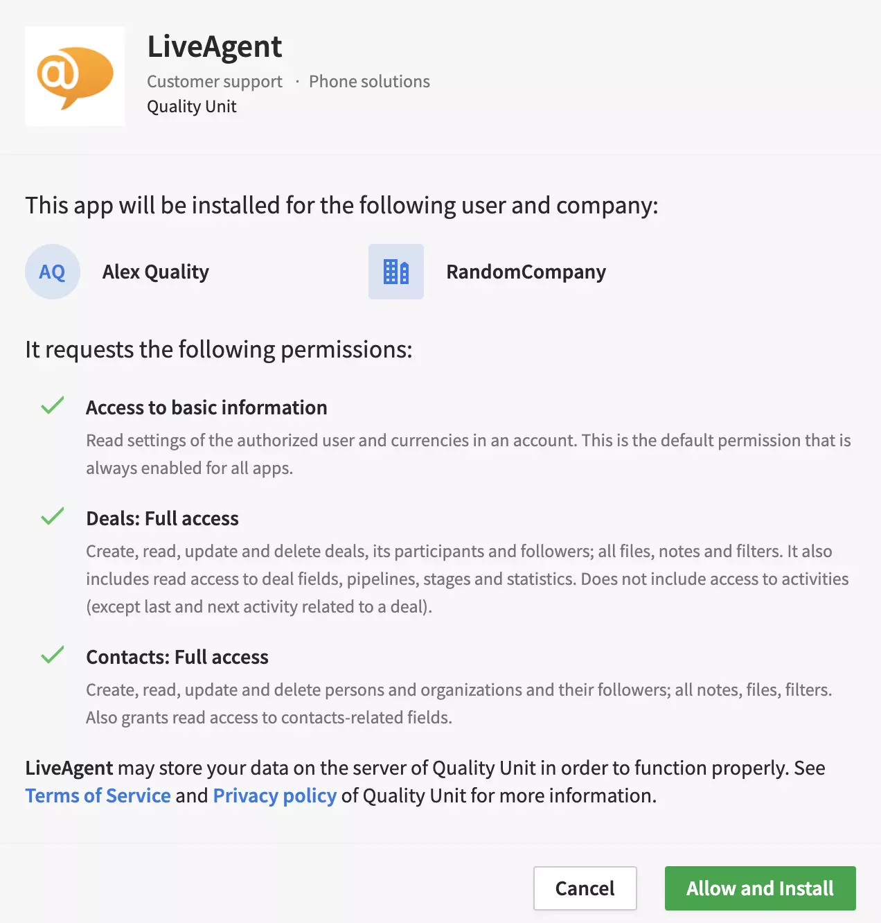 Namestite vtičnik PipeDrive za LiveAgent