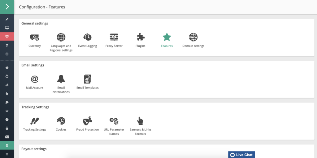 Konfiguracija in funkcije