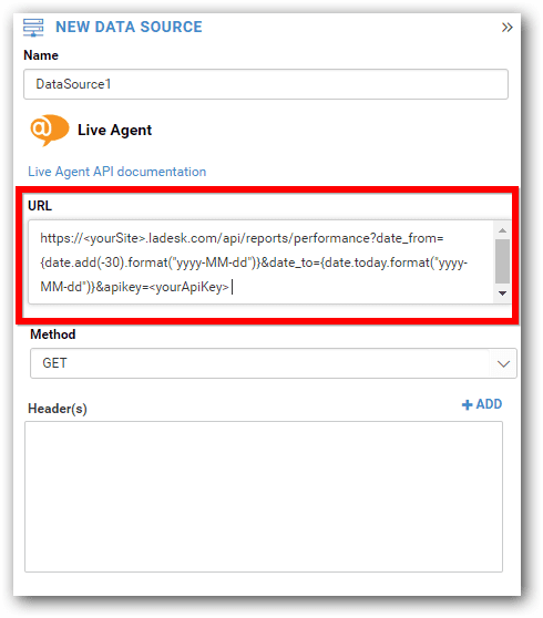 Bold BI API URL configuration