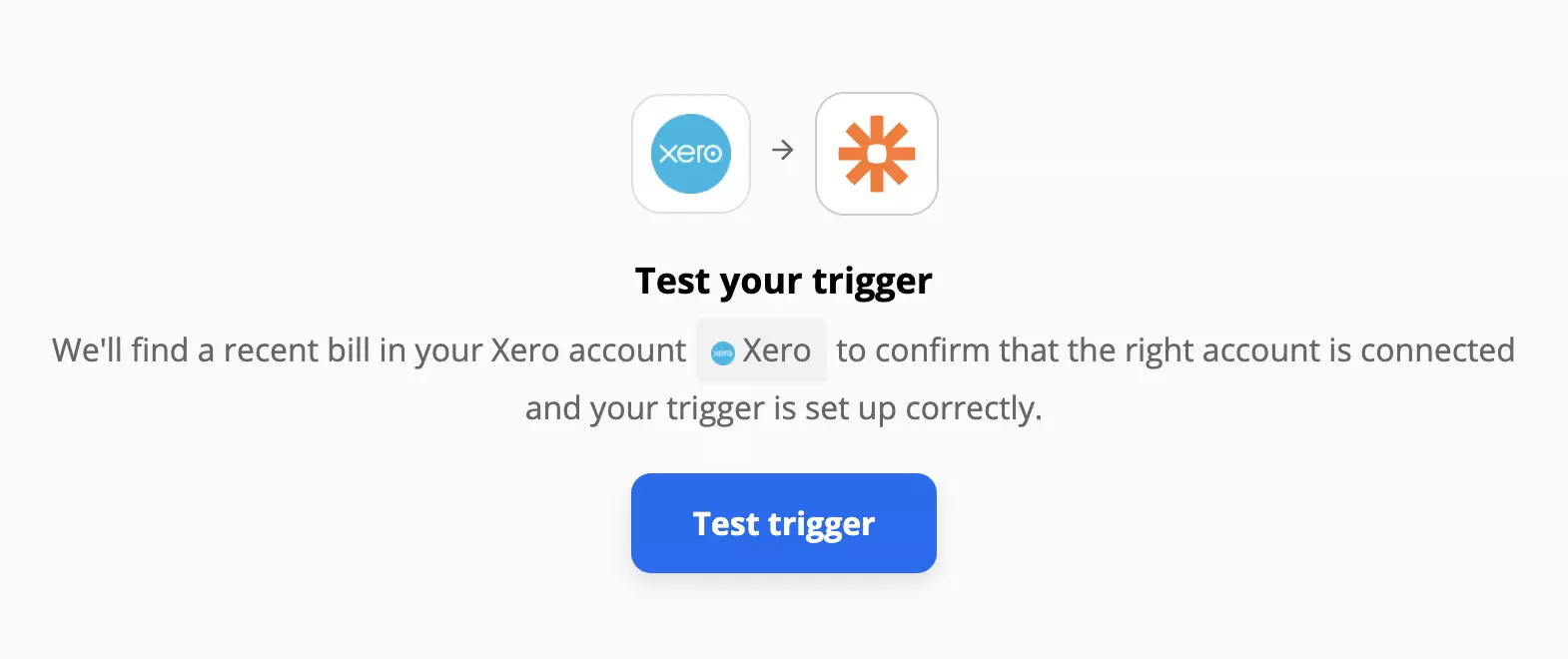 Test sprožilca Xero na integracijah Zapier