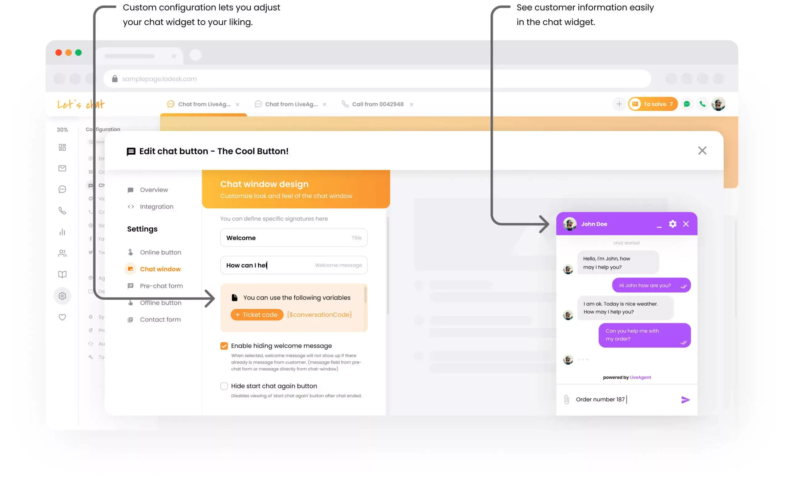 Prilagodite okno chata