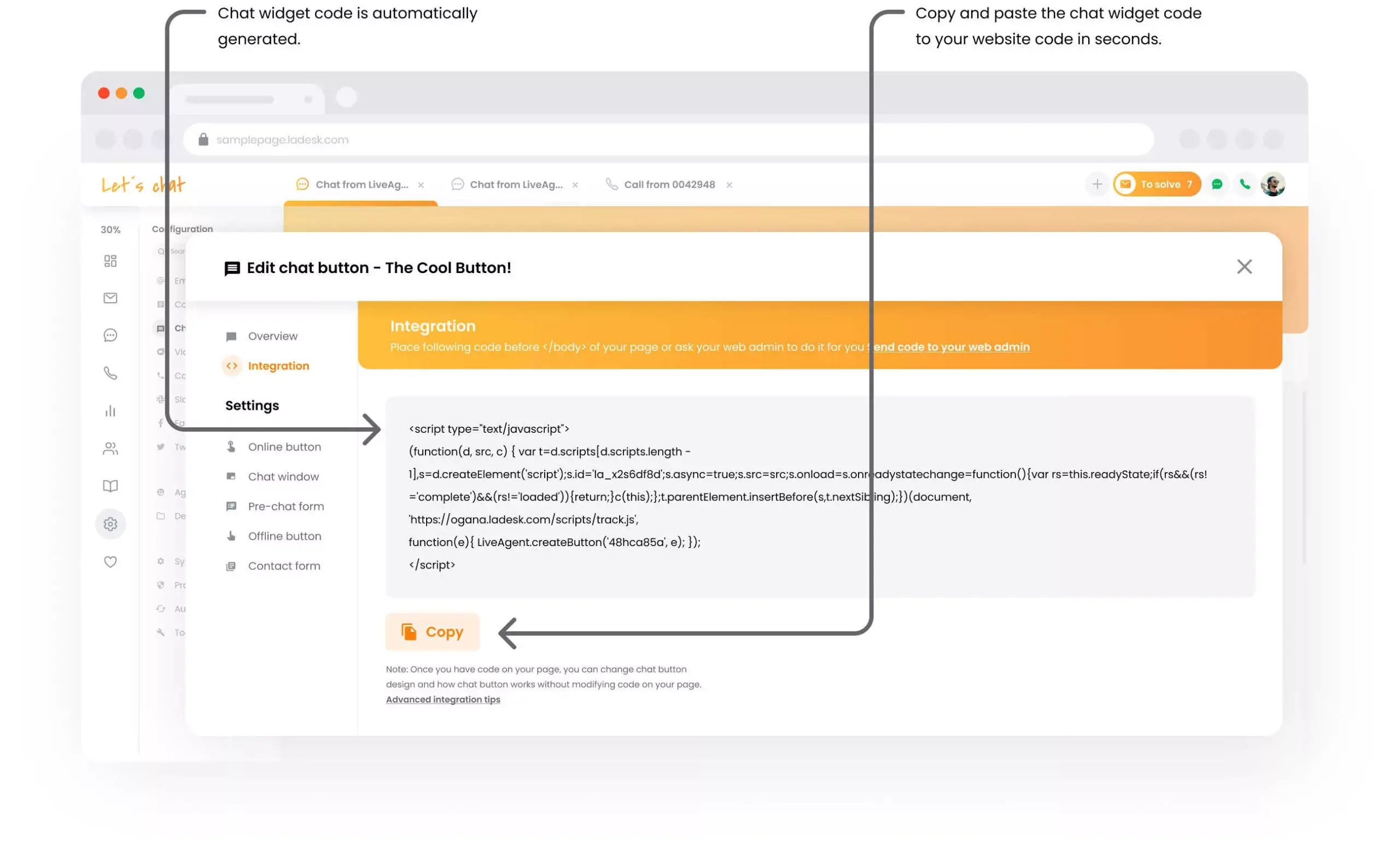 Integrirajte na spletno stran