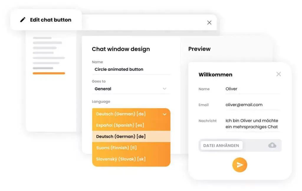 Večjezični gradnik chata